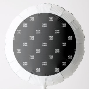 Your Logo or Any Image Diagonal Stripes Balloon