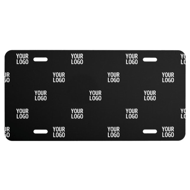 Your Logo or Any Image | Diagonal Stripes  License Plate (Front)