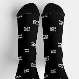 Your Logo or Any Image Diagonal Stripes Socks