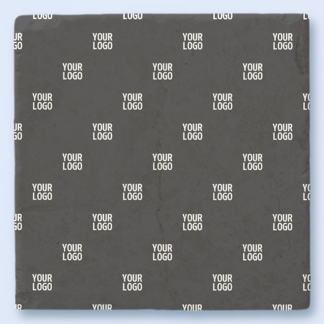 Your Logo or Any Image | Diagonal Stripes  Stone Coaster (Creator Uploaded)