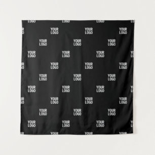 Your Logo or Any Image Diagonal Stripes Tapestry