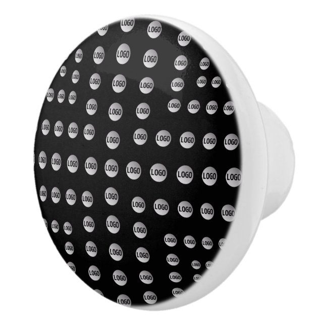 Your Logo or Any Image | Unique Modern Pattern  Ceramic Knob (Right)