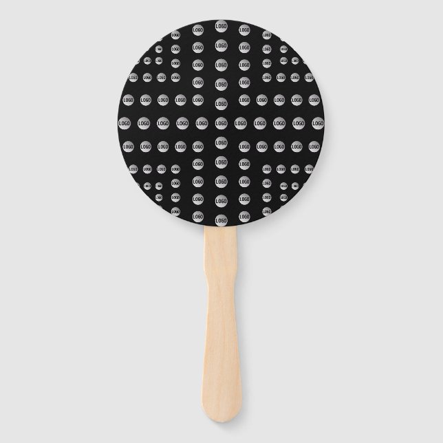 Your Logo or Any Image | Unique Modern Pattern  Hand Fan (Front)