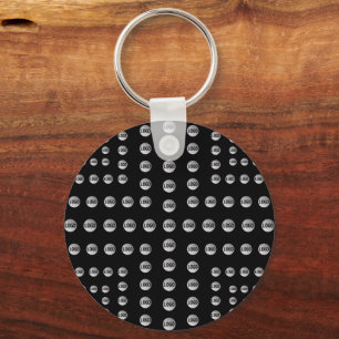 Your Logo or Any Image Unique Modern Pattern Keychain