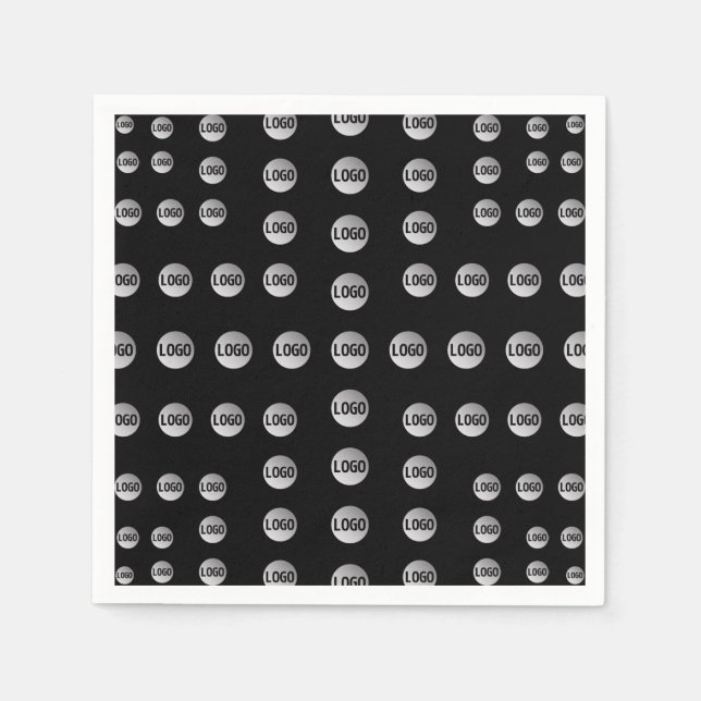 Your Logo or Any Image | Unique Modern Pattern  Napkins (Front)
