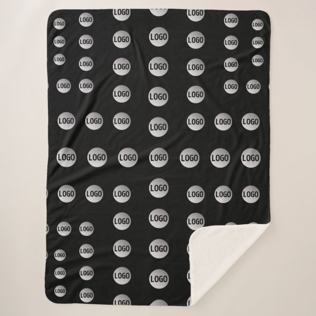 Your Logo or Any Image | Unique Modern Pattern  Sherpa Blanket (Front)