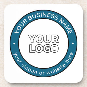 Your Logo or Design & Customizable Circular Text Beverage Coaster