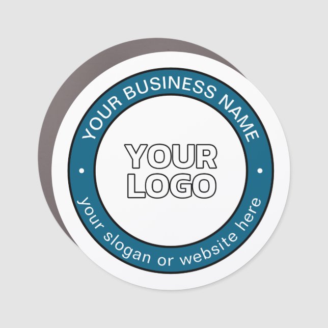 Your Logo or Design & Customizable Circular Text Car Magnet (Front)