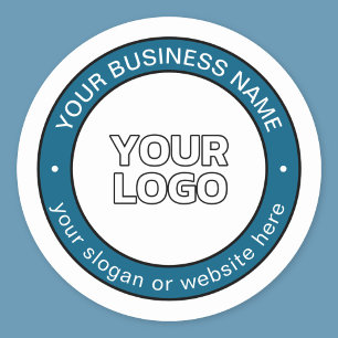 Your Logo or Design & Customizable Circular Text Classic Round Sticker