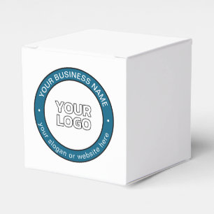 Your Logo or Design & Customizable Circular Text Favor Boxes
