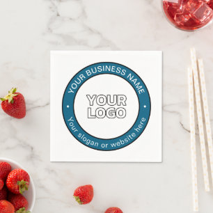 Your Logo or Design & Customizable Circular Text Napkins