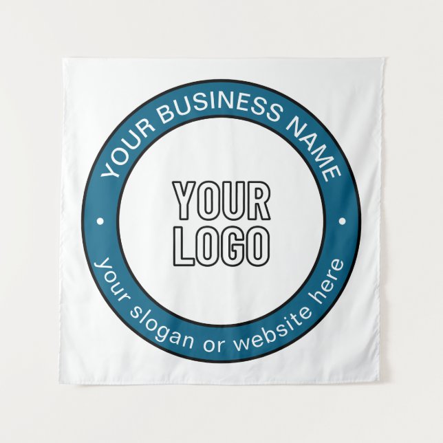 Your Logo or Design & Customizable Circular Text Tapestry (Front)