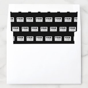 Your Logo or Design Editable Color Background Envelope Liner