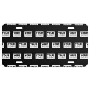 Your Logo or Design   Editable Color Background  License Plate