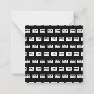 Your Logo or Design   Editable Color Background  Note Card