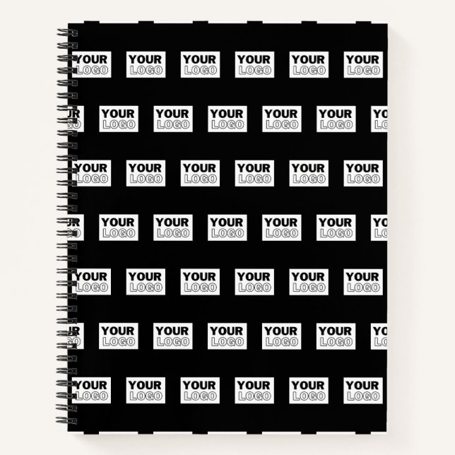 Your Logo or Design | Editable Color Background  Notebook (Front)