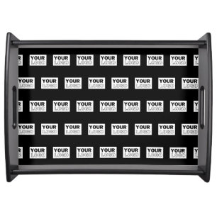 Your Logo or Design   Editable Color Background  Serving Tray