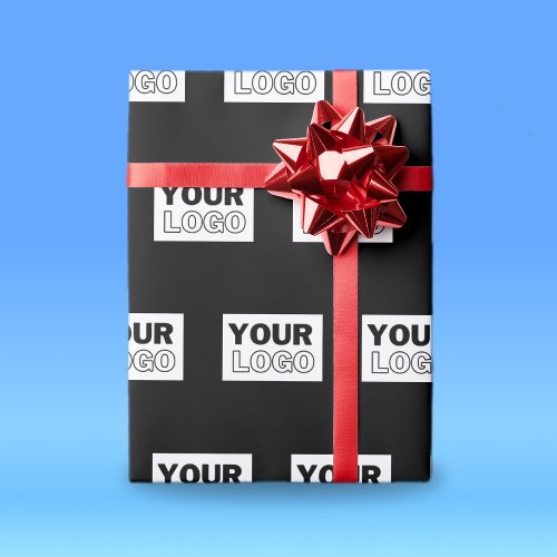Your Logo or Design  Editable Color Background  Wrapping Paper