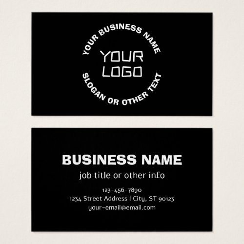 Your Logo or Image  Editable Text  Black  White