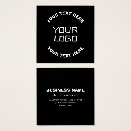 Your Logo or Image  Editable Text  Black  White