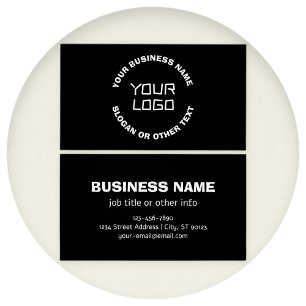 Your Logo or Image & Editable Text   Black & White
