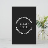 Your Logo or Image & Editable Text | Black & White (Standing Front)