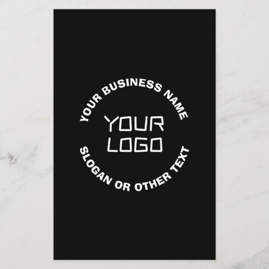 Your Logo or Image & Editable Text | Black & White (Front)