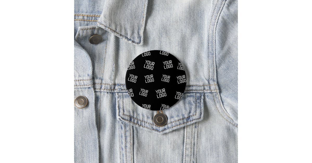 Randomised Button Your Logo or Image | Randomized Looking Template Button | Zazzle