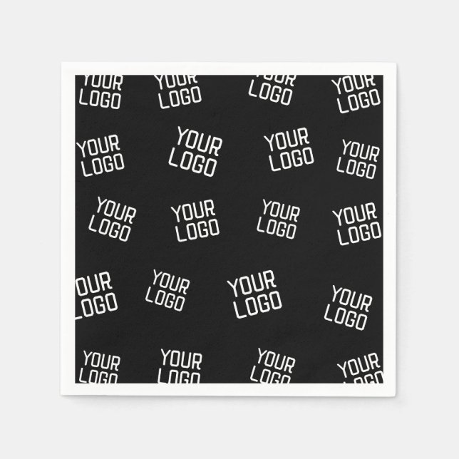 Your Logo or Image | Randomized Looking Template Napkins (Front)