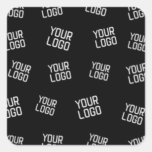 Your Logo or Image Randomized Looking Template Square Sticker