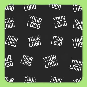 Your Logo or Image   Randomized Looking Template Square Sticker