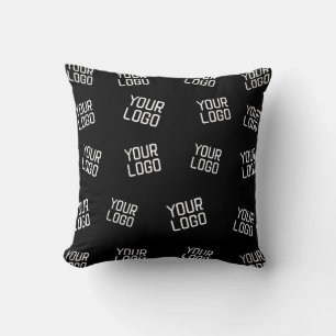 Your Logo or Image Randomized Looking Template Throw Pillow