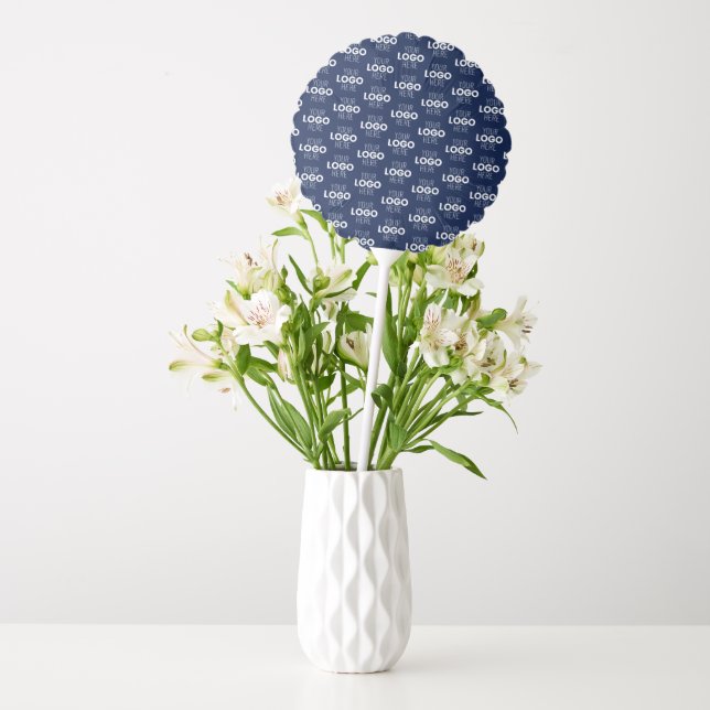 Your Logo or Image Repeating Pattern | Navy Blue Balloon (Vase)