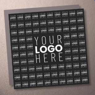 Your Logo or Image Tiled Pattern Large Center Logo Car Magnet