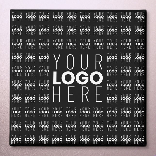 Your Logo or Image Tiled Pattern Large Center Logo Magnet (Creator Uploaded)