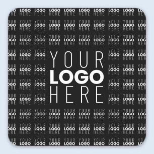 Your Logo or Image Tiled Pattern Large Center Logo Square Sticker