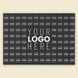 Your Logo or Image Tiled Pattern Large Center Logo Tissue Paper