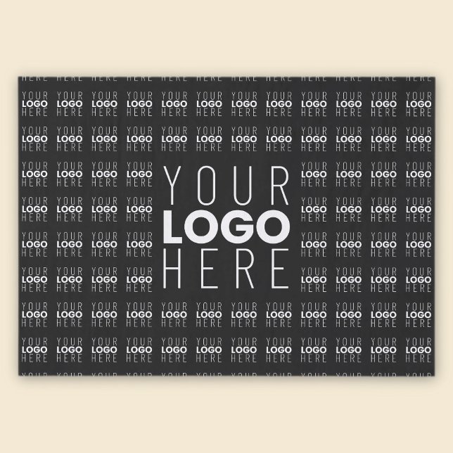 Your Logo or Image Tiled Pattern Large Center Logo Tissue Paper (Creator Uploaded)