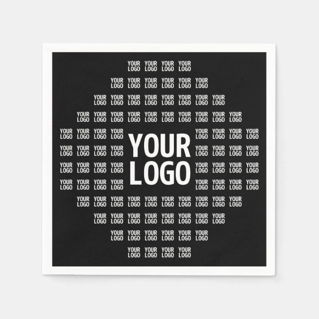 Your Logo or Image | Unique Modern Pattern Napkins (Front)