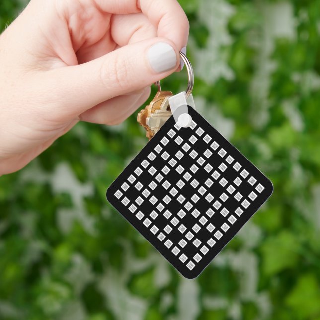 Your Logo or Image Unique Repeating Pattern Keychain (Hand)