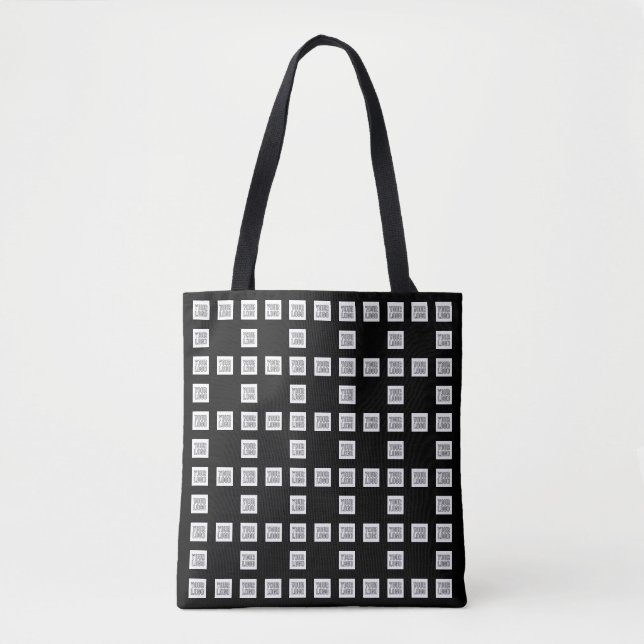 Your Logo or Image Unique Repeating Pattern Tote Bag (Front)