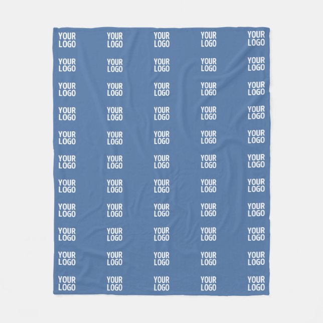 Your Logo or Image  | Vertical Stripes Pattern  Fleece Blanket (Front)