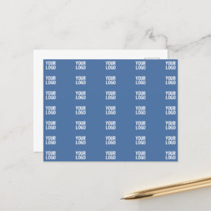 Your Logo or Image Vertical Stripes Pattern Postcard