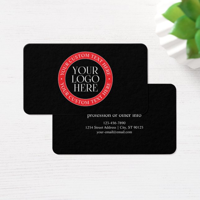 Your Logo or other Image | Black Red & White (Desk)