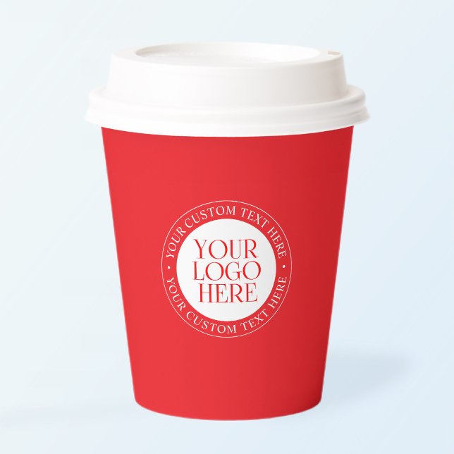 Your Logo or other Image | Christmas Red & White Paper Cups (Creator Uploaded)