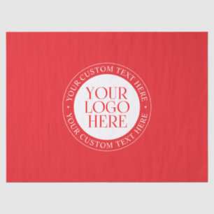 Your Logo or other Image Christmas Red & White Tissue Paper