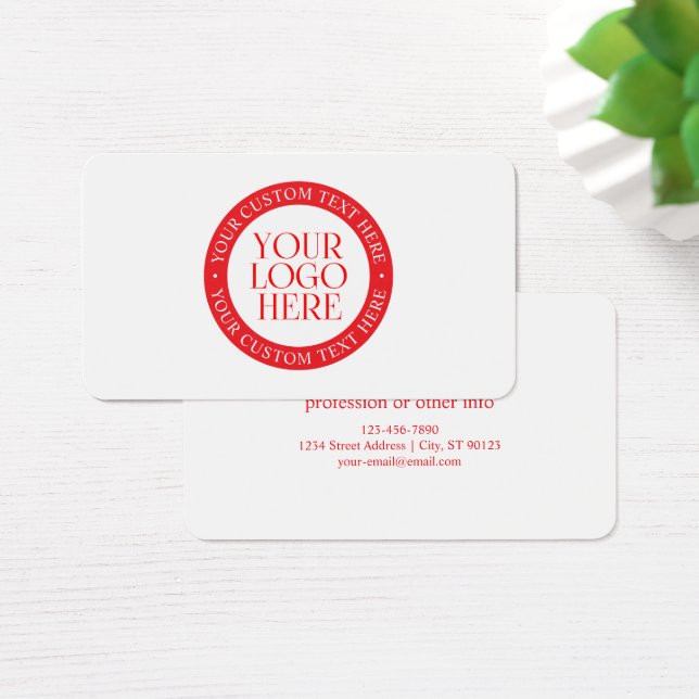 Your Logo or other Image | Christmas White & Red (Desk)