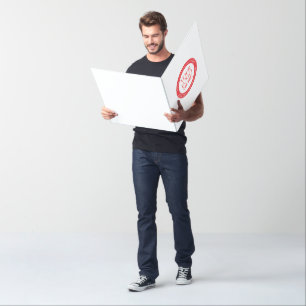 Your Logo or other Image   Christmas White & Red Card