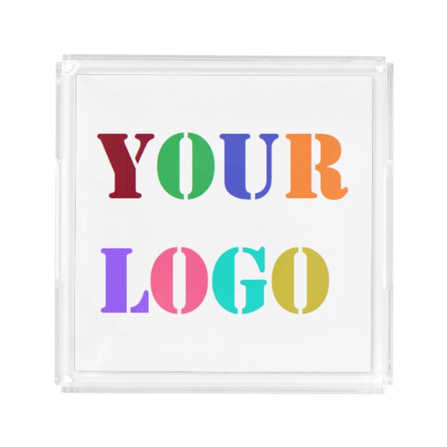 Your Logo or Photo Acrylic Tray Business Promotion (Front)