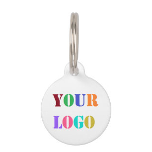 Your Logo or Photo and QR Code Pet ID Tag Template